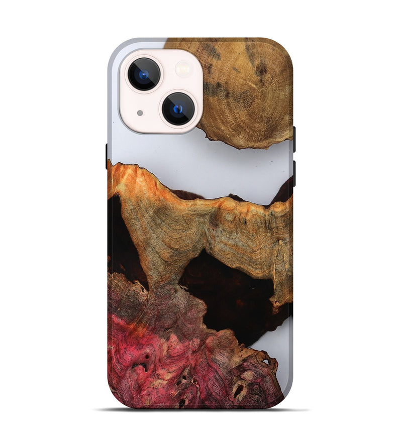 iPhone 14 Wood Live Edge Phone Case - Dominik (Clear, 805375)