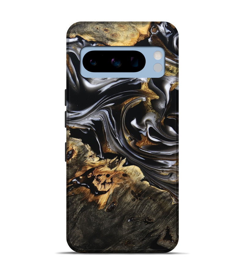 Pixel 8 Pro Wood Live Edge Phone Case - Mahlon (Black & White, 805379)