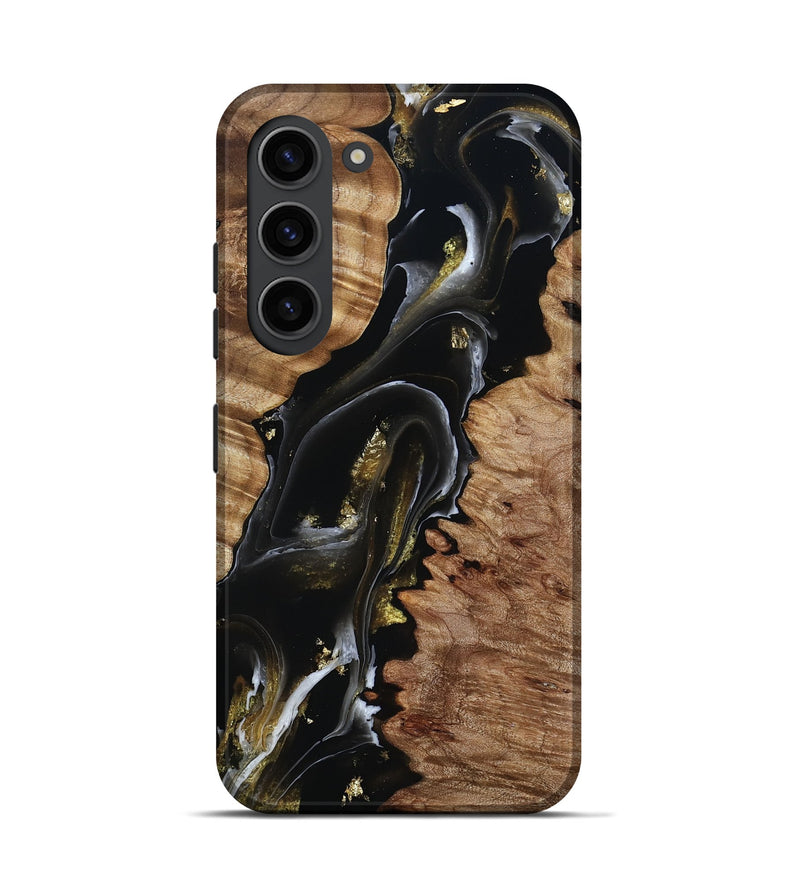 Galaxy S23 Wood Live Edge Phone Case - Graham (Black & White, 805384)