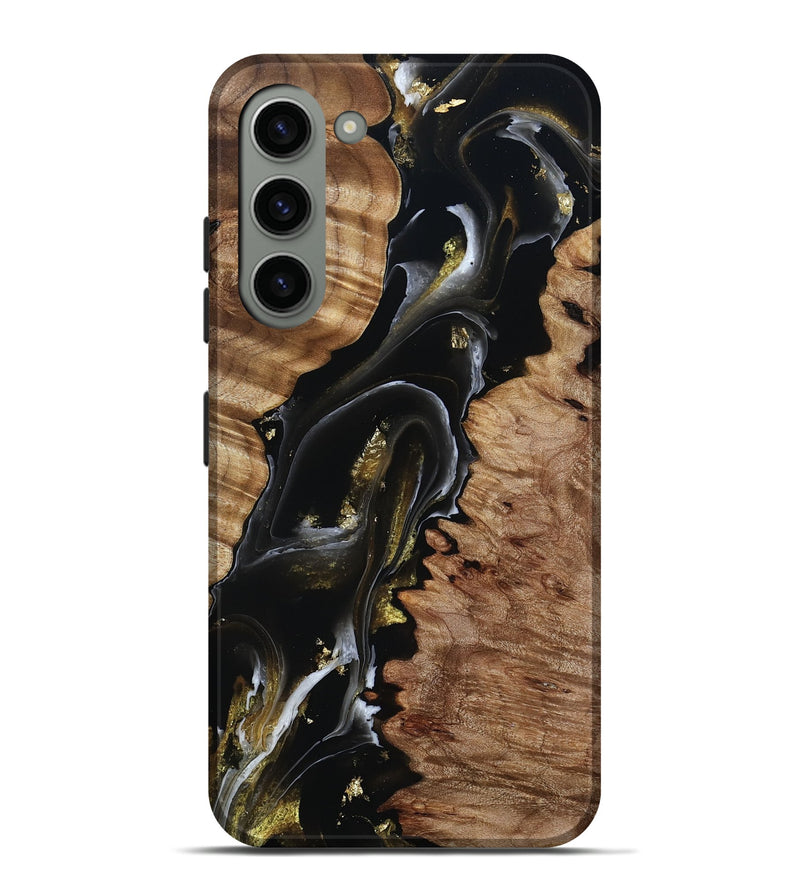 Galaxy S23 Plus Wood Live Edge Phone Case - Graham (Black & White, 805384)
