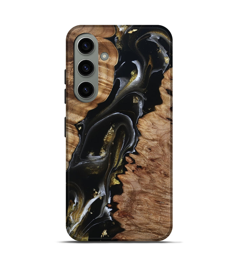 Galaxy S24 Wood Live Edge Phone Case - Graham (Black & White, 805384)