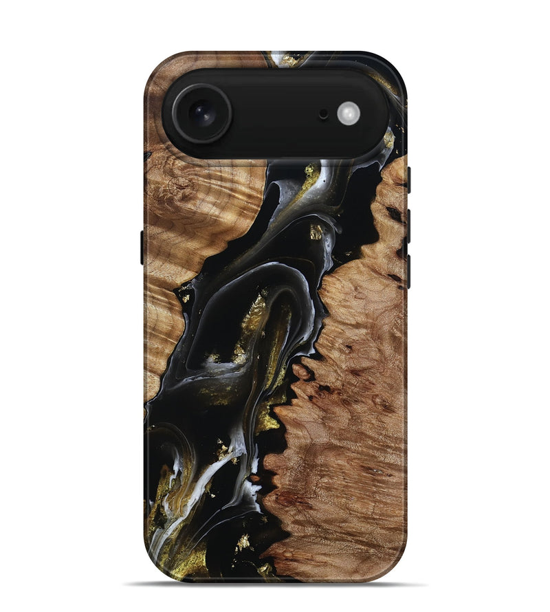 iPhone 17 Air Wood Live Edge Phone Case - Graham (Black & White, 805384)