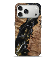iPhone 17 Pro Max Wood Live Edge Phone Case - Graham (Black & White, 805384)