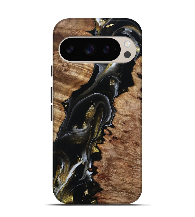 Pixel 9 Wood Live Edge Phone Case - Graham (Black & White, 805384)