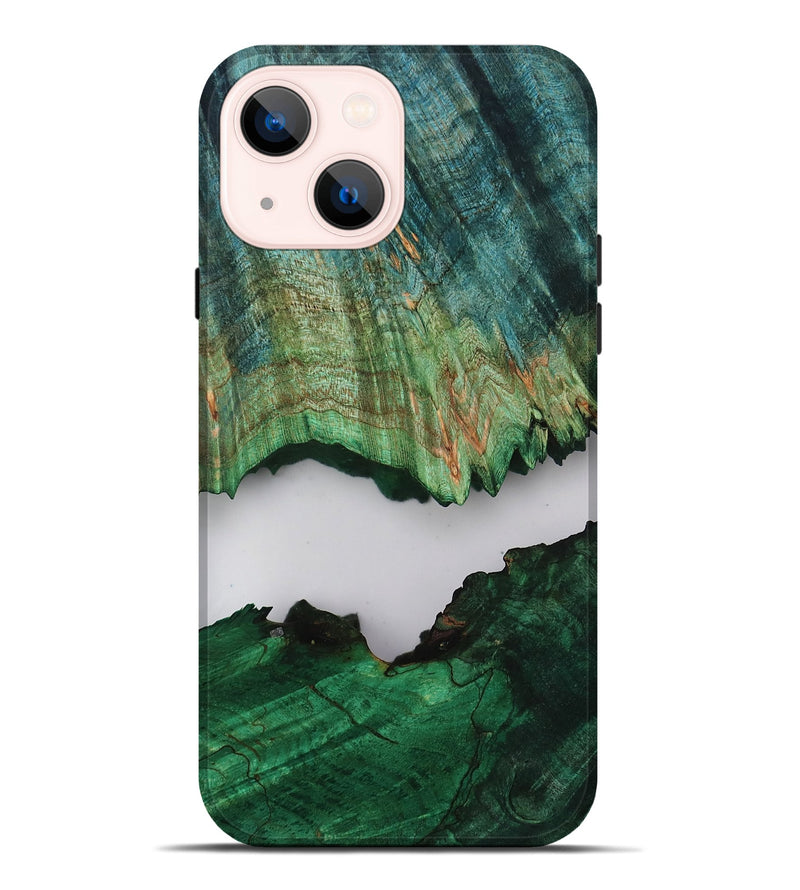 iPhone 14 Plus Wood Live Edge Phone Case - Dorthy (Clear, 805387)