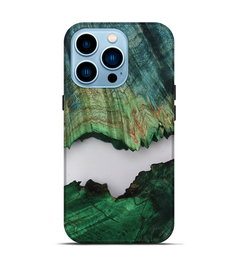 iPhone 14 Pro Wood Live Edge Phone Case - Dorthy (Clear, 805387)