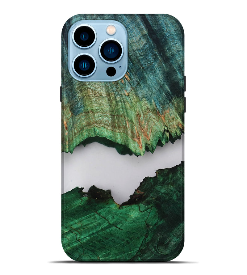 iPhone 14 Pro Max Wood Live Edge Phone Case - Dorthy (Clear, 805387)