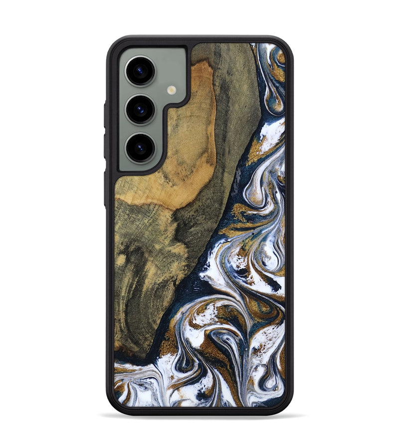 Galaxy S24 Plus Wood Phone Case - Aryana (Teal & Gold, 805401)