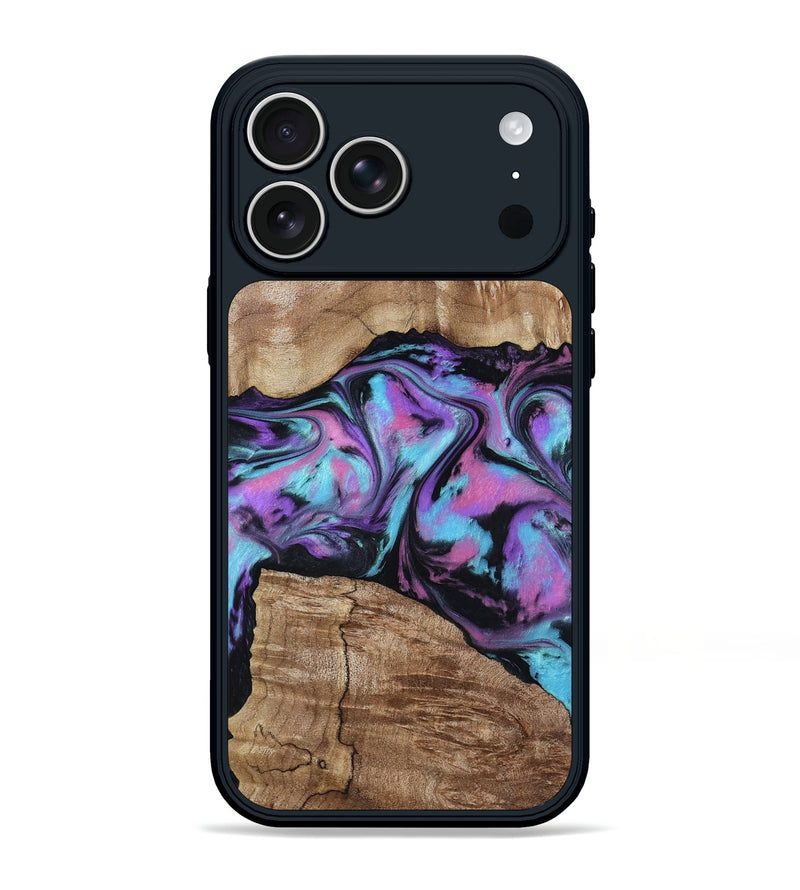 iPhone 17 Pro Max Wood Phone Case - Cortney (Purple, 805408)