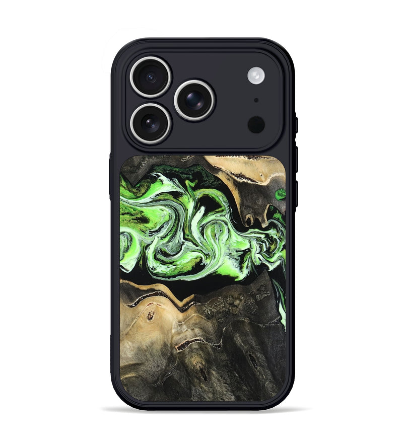 iPhone 17 Pro Wood Phone Case - Blakely (Green, 805419)