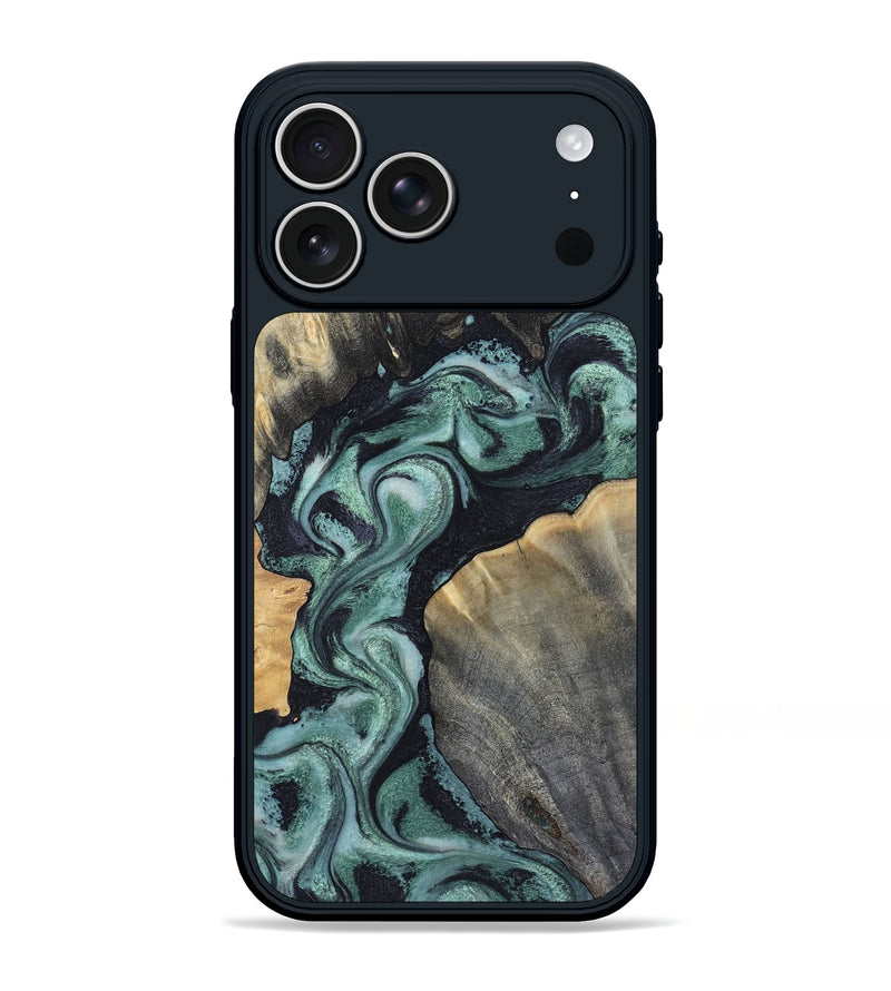 iPhone 17 Pro Max Wood Phone Case - Aura (Green, 805421)