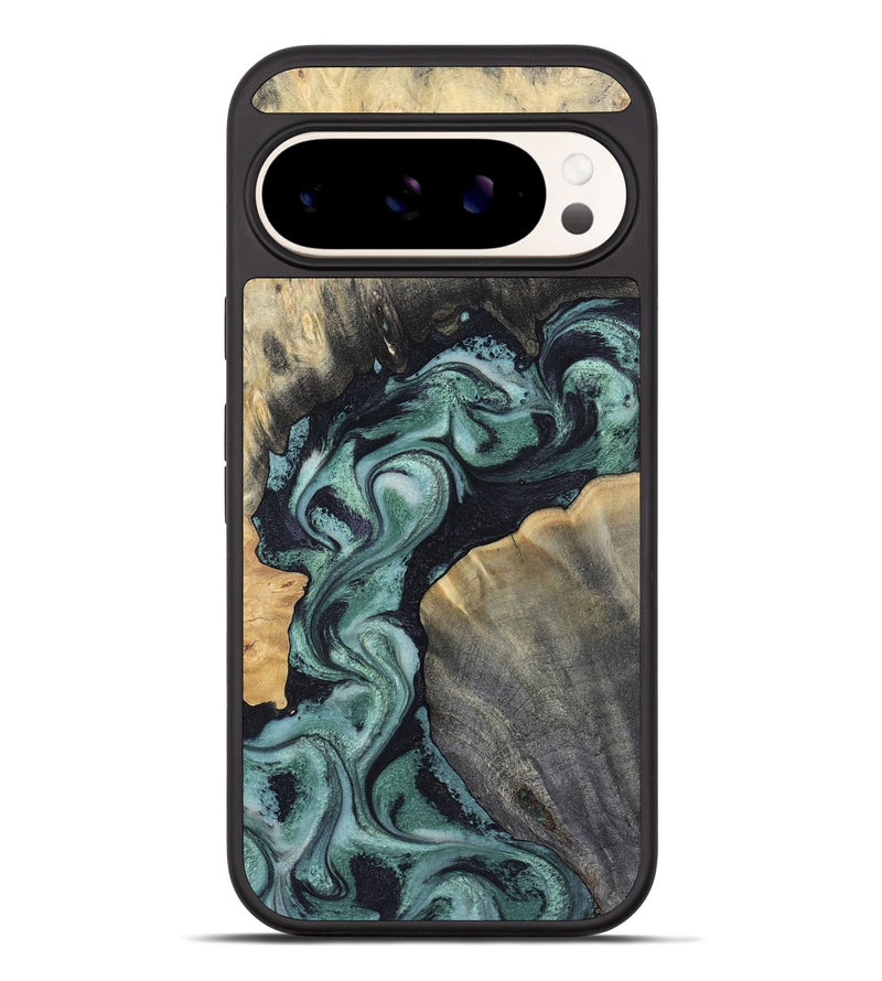 Pixel 10 Pro XL Wood Phone Case - Aura (Green, 805421)