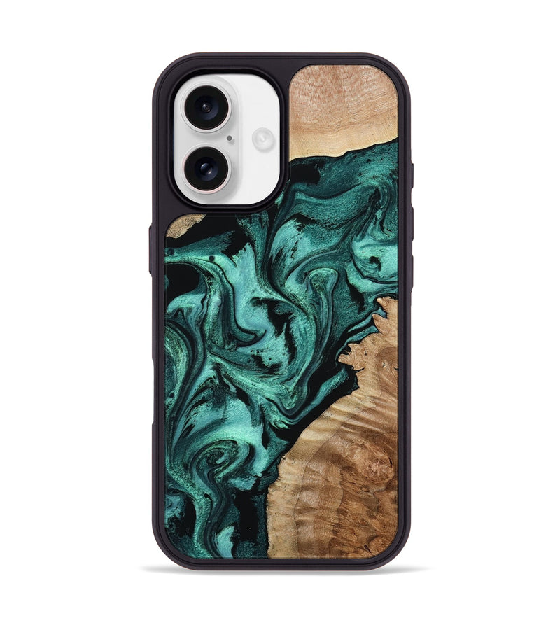 iPhone 17 Wood Phone Case - Zariah (Green, 805422)
