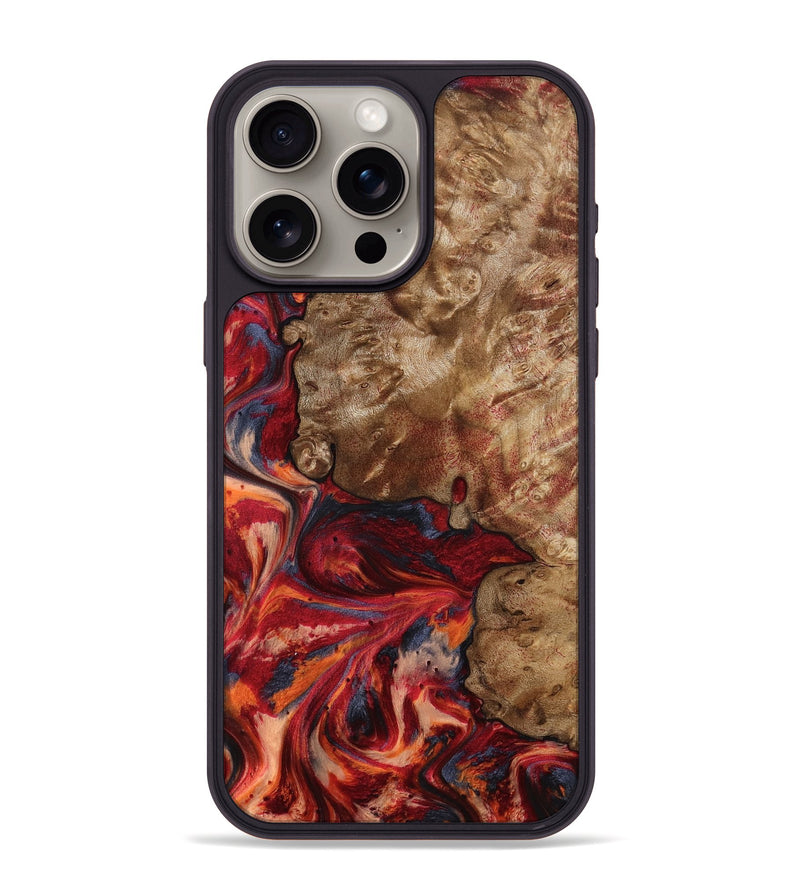 iPhone 15 Pro Max Wood Phone Case - Eugene (Red, 805475)