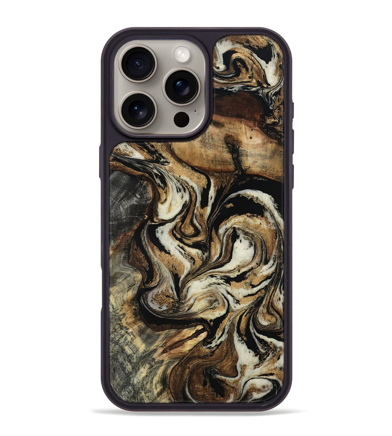 iPhone 16 Pro Max Wood Phone Case - Jonnie (Black & White, 805478)