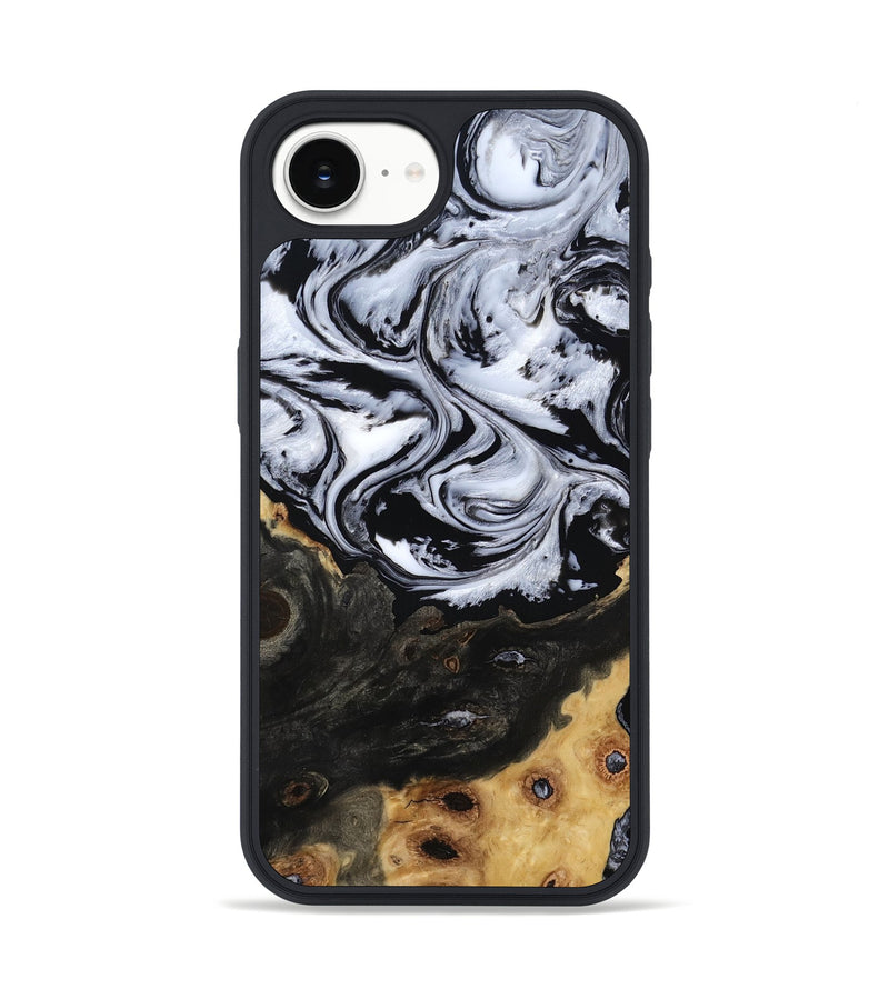 iPhone 16e Wood Phone Case - Shelbi (Black & White, 805479)