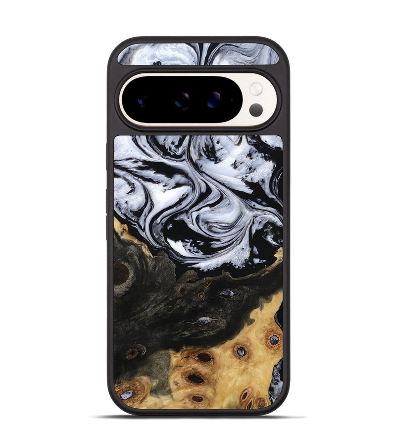 Pixel 9 Wood Phone Case - Shelbi (Black & White, 805479)