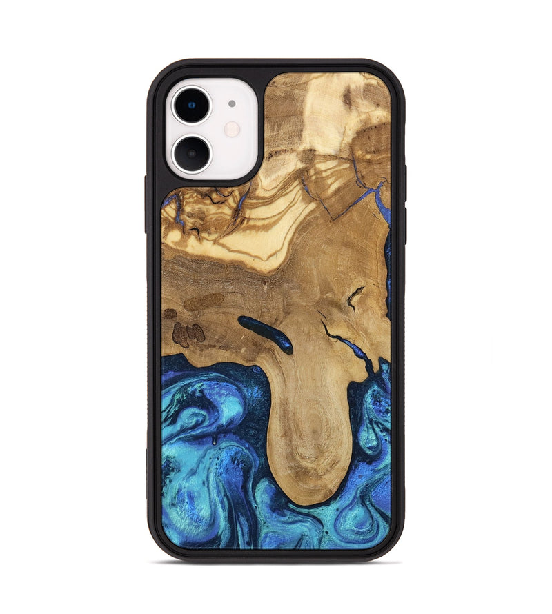 iPhone 11 Wood Phone Case - Hadlee (Blue, 805480)