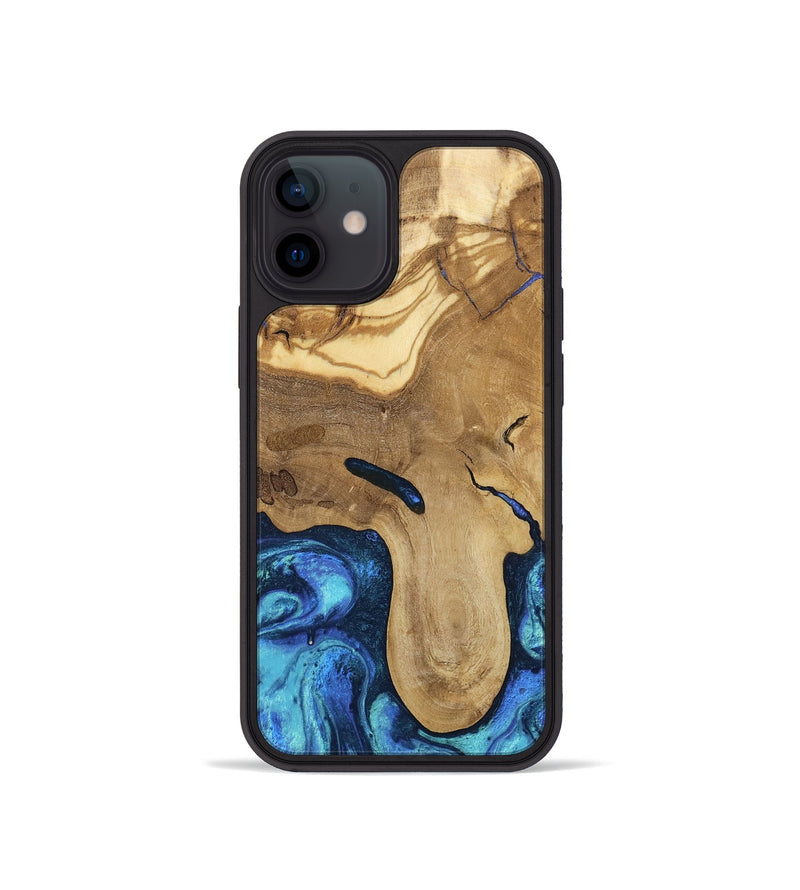 iPhone 12 mini Wood Phone Case - Hadlee (Blue, 805480)