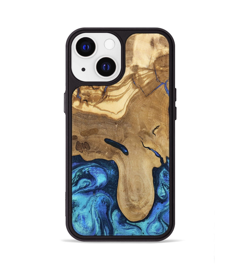 iPhone 13 Wood Phone Case - Hadlee (Blue, 805480)