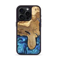 iPhone 15 Pro Wood Phone Case - Hadlee (Blue, 805480)