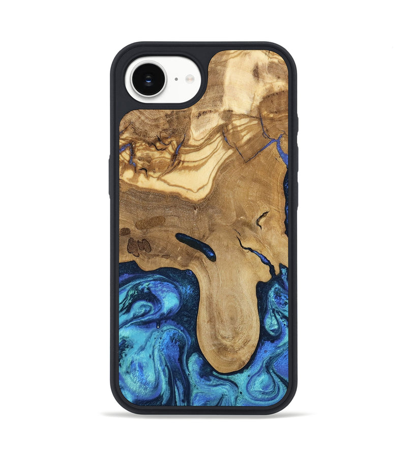 iPhone 16e Wood Phone Case - Hadlee (Blue, 805480)