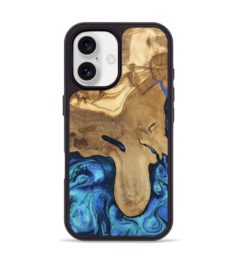 iPhone 17 Wood Phone Case - Hadlee (Blue, 805480)
