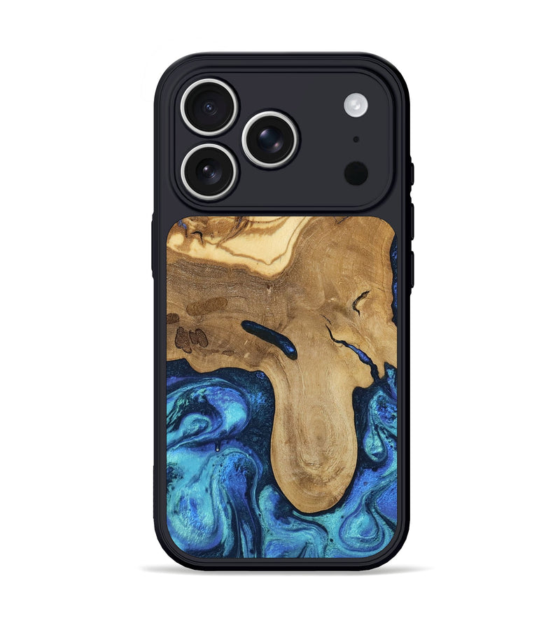 iPhone 17 Pro Wood Phone Case - Hadlee (Blue, 805480)
