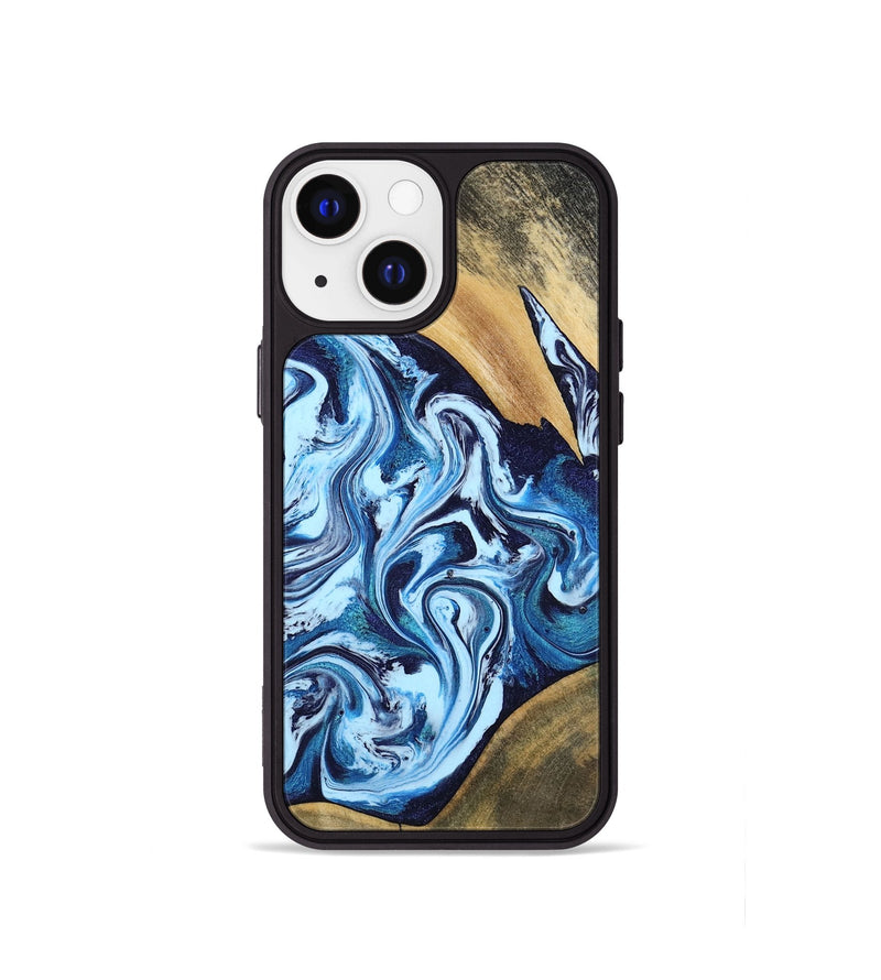 iPhone 13 mini Wood Phone Case - Mae (Blue, 805481)