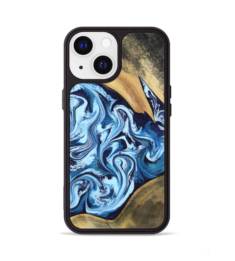 iPhone 13 Wood Phone Case - Mae (Blue, 805481)