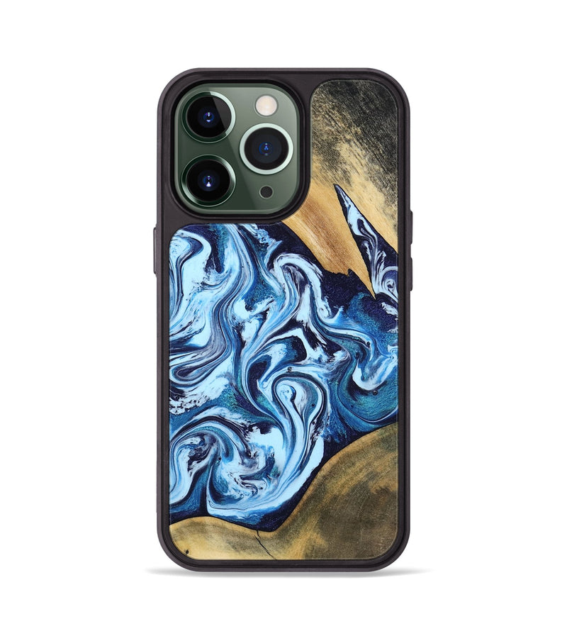 iPhone 13 Pro Wood Phone Case - Mae (Blue, 805481)
