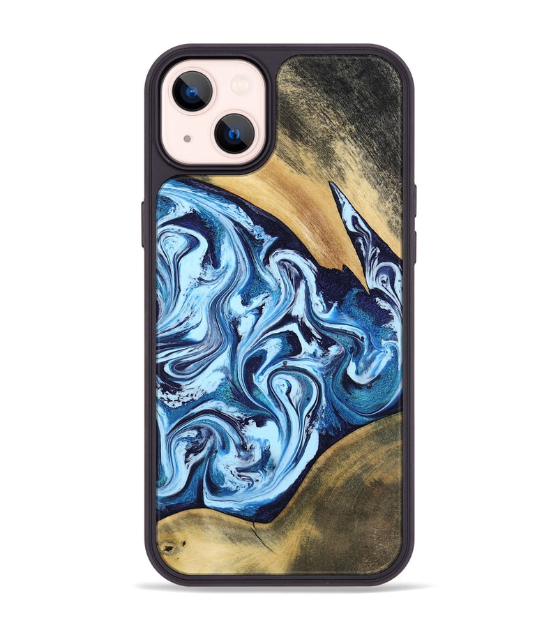 iPhone 14 Plus Wood Phone Case - Mae (Blue, 805481)