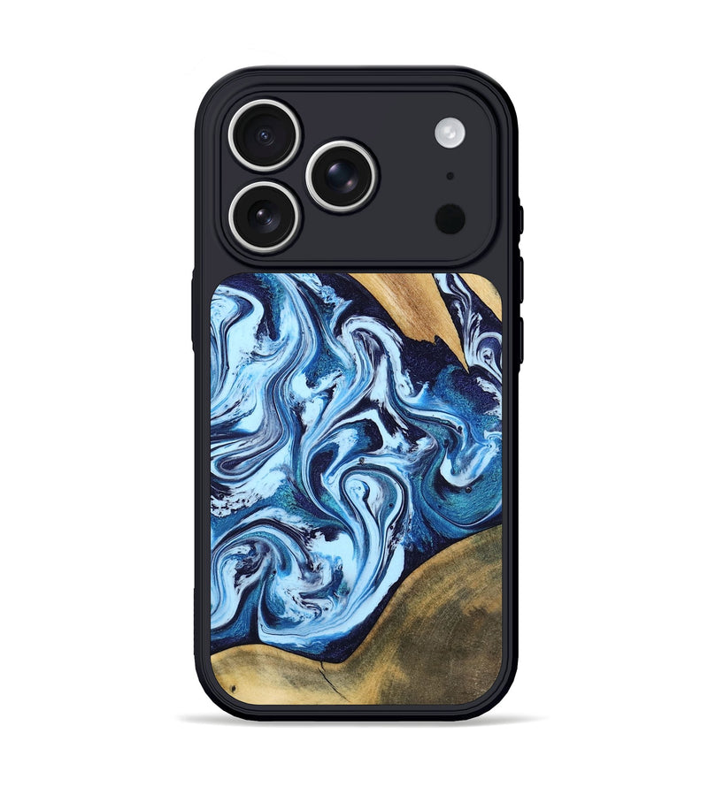 iPhone 17 Pro Wood Phone Case - Mae (Blue, 805481)