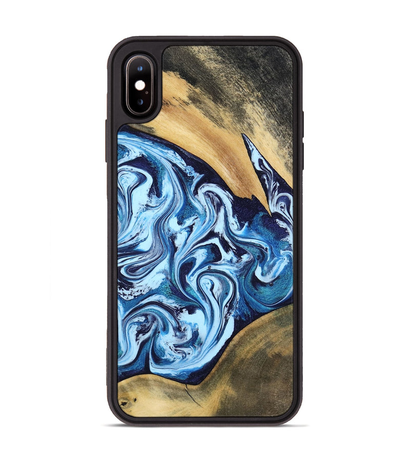iPhone Xs Max Wood Phone Case - Mae (Blue, 805481)