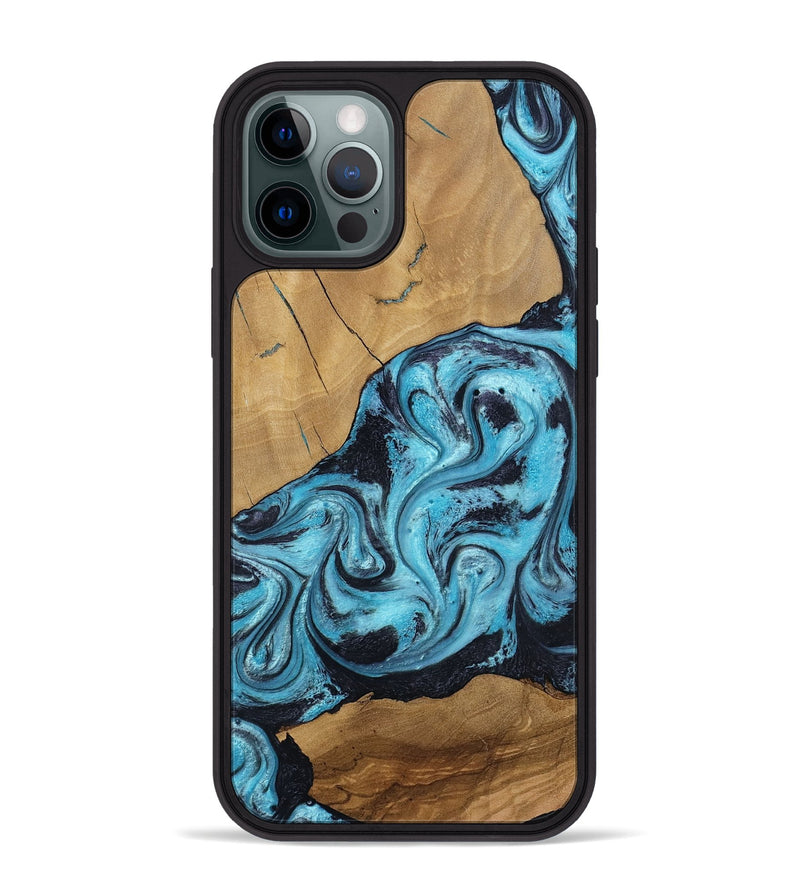 iPhone 12 Pro Max Wood Phone Case - Nellie (Blue, 805482)