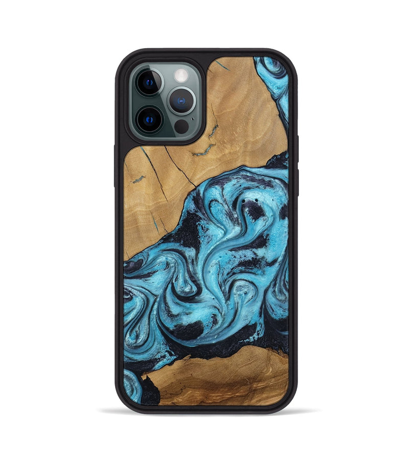 iPhone 12 Pro Wood Phone Case - Nellie (Blue, 805482)