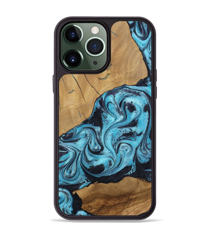 iPhone 13 Pro Max Wood Phone Case - Nellie (Blue, 805482)
