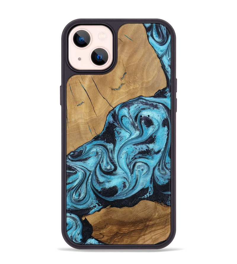 iPhone 14 Plus Wood Phone Case - Nellie (Blue, 805482)