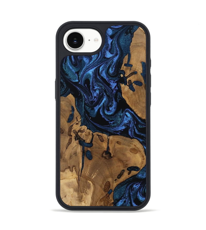 iPhone 16e Wood Phone Case - Drew (Blue, 805483)