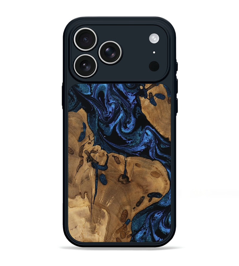 iPhone 17 Pro Max Wood Phone Case - Drew (Blue, 805483)