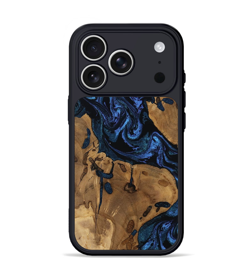 iPhone 17 Pro Wood Phone Case - Drew (Blue, 805483)