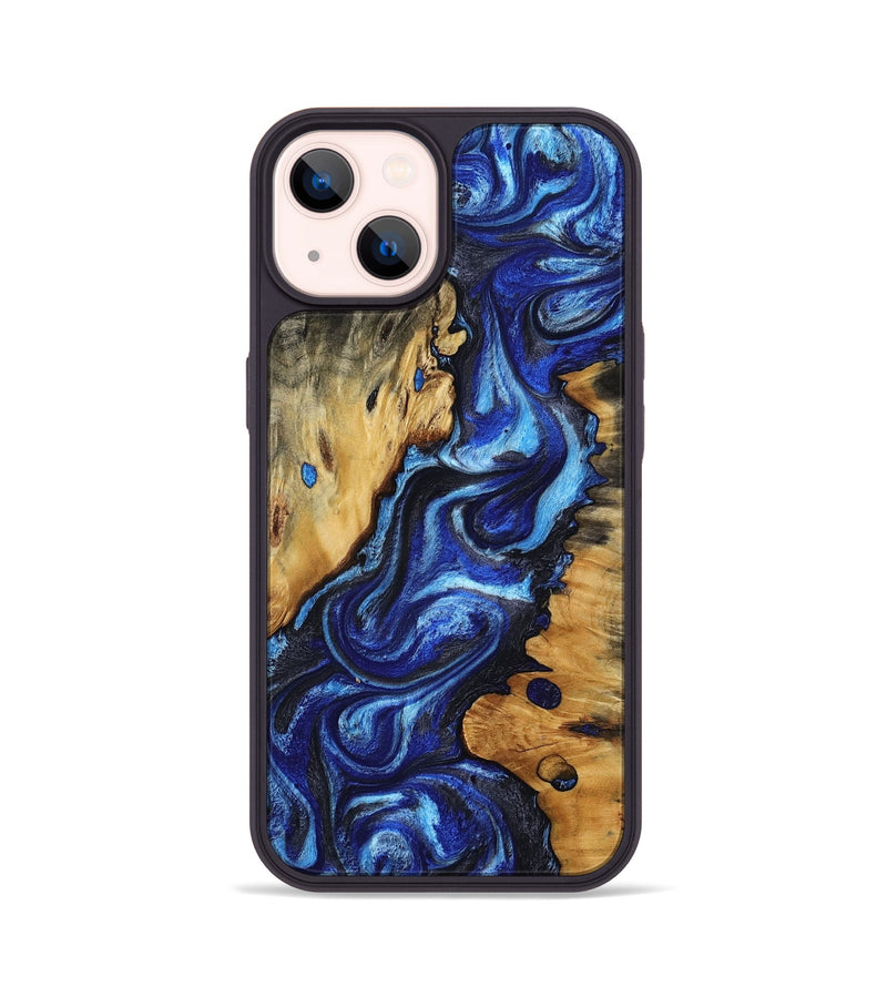 iPhone 14 Wood Phone Case - Roslyn (Blue, 805484)