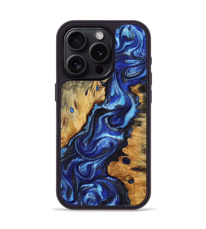 iPhone 15 Pro Wood Phone Case - Roslyn (Blue, 805484)