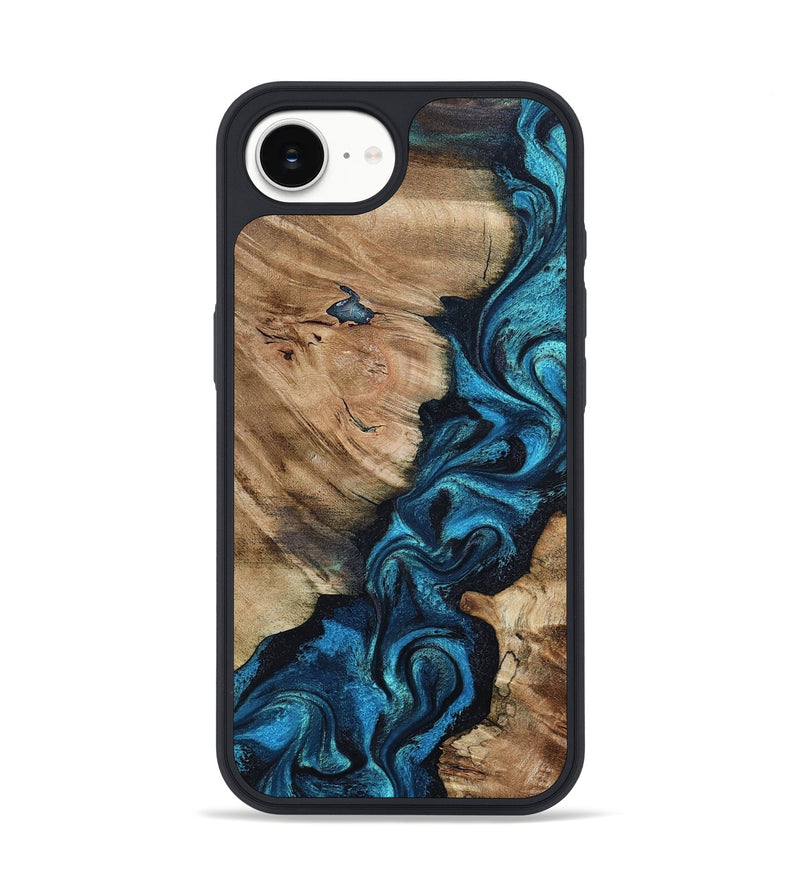 iPhone 16e Wood Phone Case - Rhys (Blue, 805485)