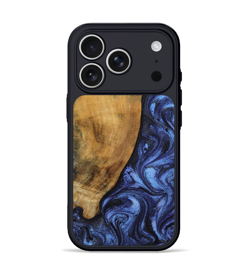 iPhone 17 Pro Wood Phone Case - Naomi (Blue, 805486)