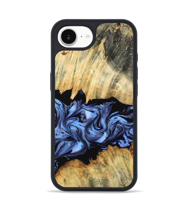 iPhone 16e Wood Phone Case - Madisyn (Blue, 805487)