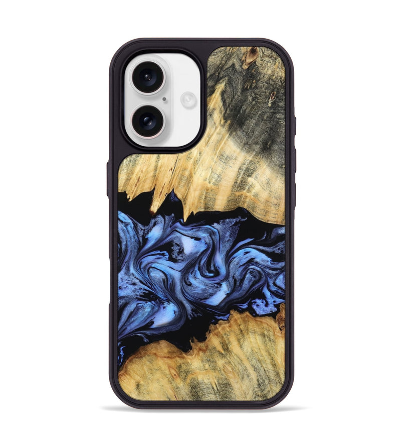 iPhone 17 Wood Phone Case - Madisyn (Blue, 805487)