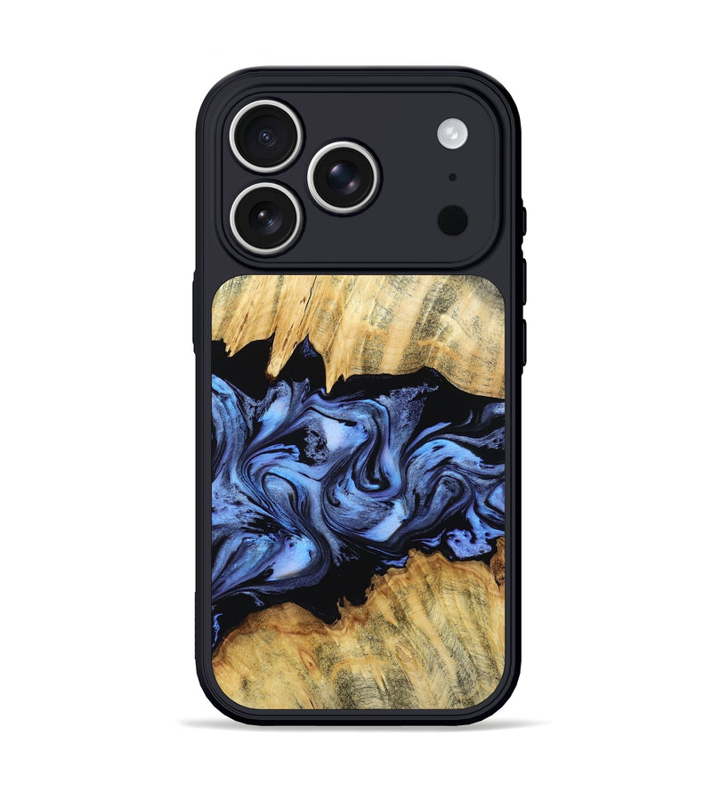 iPhone 17 Pro Wood Phone Case - Madisyn (Blue, 805487)