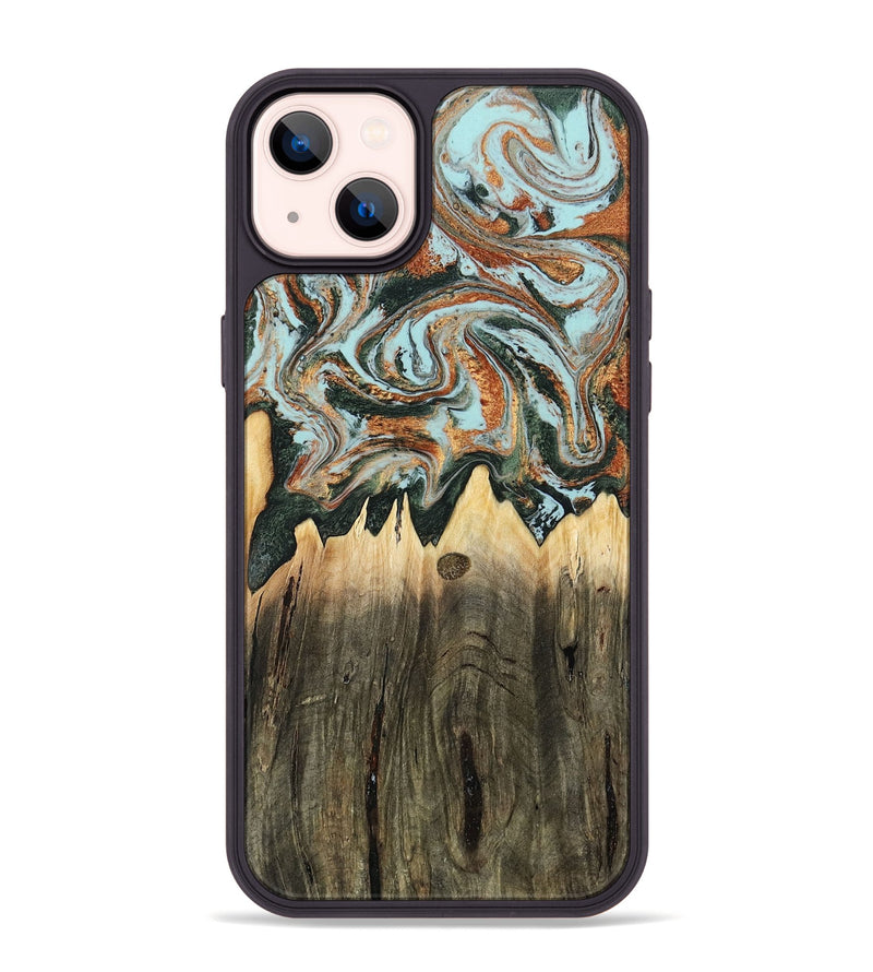 iPhone 14 Plus Wood Phone Case - Paris (Green, 805489)