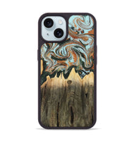 iPhone 15 Wood Phone Case - Paris (Green, 805489)